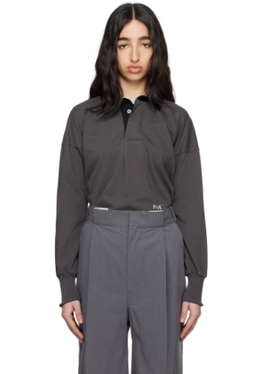 Maison Margiela Gray Printed Logo Polo