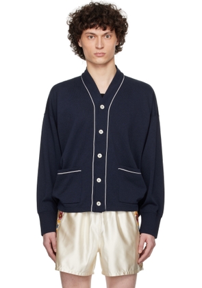 Bode Navy Uniform Cardigan