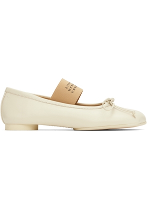 MM6 Maison Margiela Off-White Anatomic Ballerina Flats