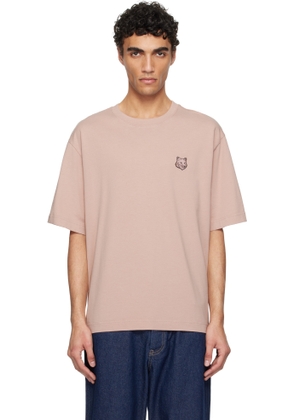 Maison Kitsuné Pink Bold Fox Head Patch Oversize T-shirt