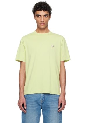 Maison Kitsuné Green Barista Fox Patch Relax T-shirt