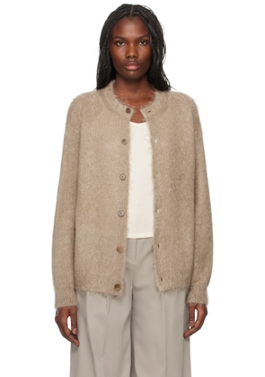 AURALEE Beige Brushed Super Kid Mohair Knit Cardigan
