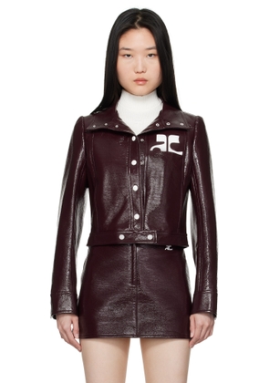 Courrèges Burgundy Reedition Vinyl Jacket