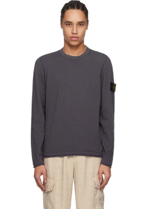 Stone Island Gray Organic Cotton & Nylon Sweater