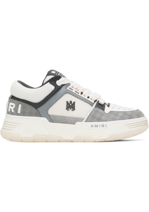 AMIRI White & Gray MA Quad Debossed Nubuck MA-1 Sneakers