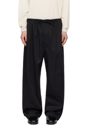 LEMAIRE Black Twisted Over Trousers