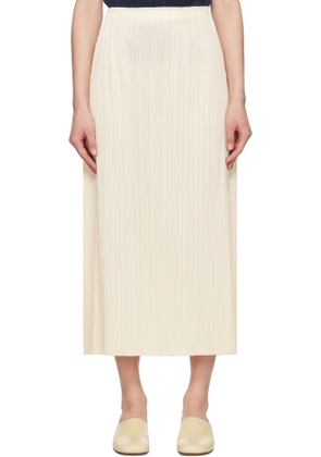 PLEATS PLEASE ISSEY MIYAKE Off-White Monthly Colors December Maxi Skirt