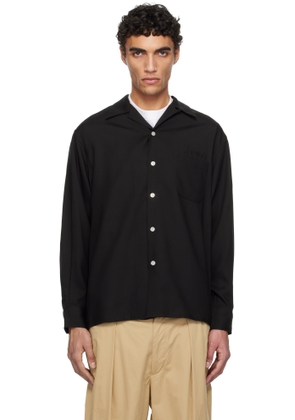 WACKO MARIA Black 50's Open Collar Shirt