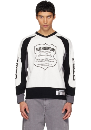 Neighborhood White Hockey LS T-shirt