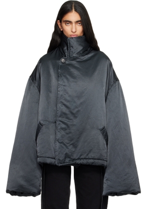 MM6 Maison Margiela Black Oversized Padded Jacket