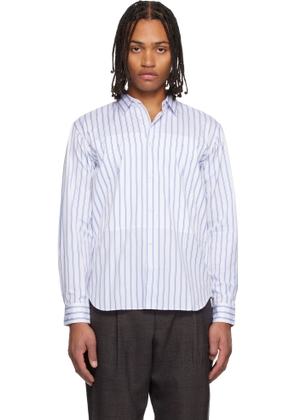Comme des Garçons Homme Deux Navy & White Striped Shirt