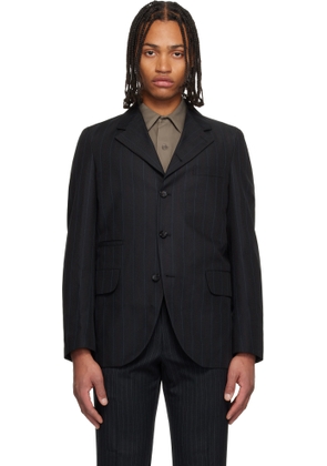 Comme des Garçons Homme Deux Black Dobby Stripe Blazer