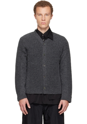 Comme des Garçons Homme Deux Gray Wool Cardigan