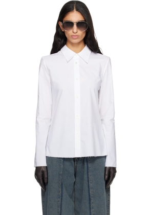 MM6 Maison Margiela White Cotton Poplin Shirt