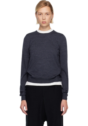 Maison Margiela Blue Wool Sweater
