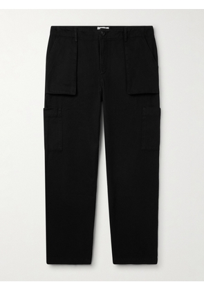 Mr P. - Edward Straight-Leg Cotton-Twill Cargo Trousers - Men - Black - 28