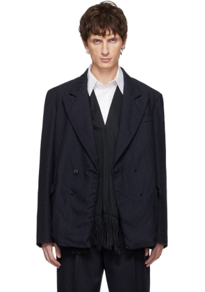 Maison Margiela Navy Striped Blazer