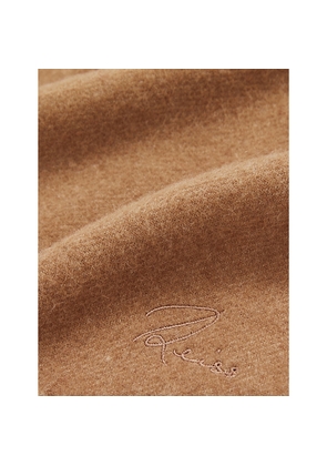 Womens Reiss Picton Logo-Embroidered Wool-Cashmere Blend Scarf