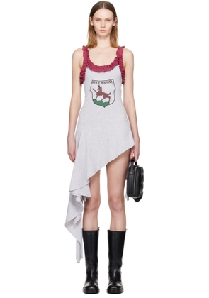 LAURA ANDRASCHKO Gray 'Kitzbuehel' Tank Minidress