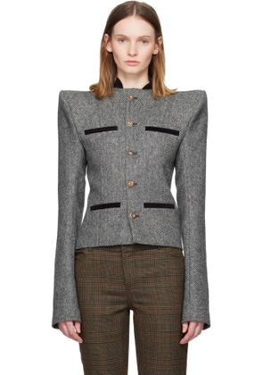 LAURA ANDRASCHKO Gray Pagoda Loden Jacket