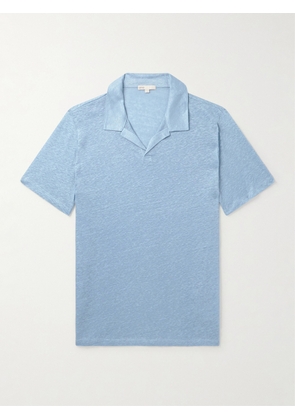Onia - Shaun Linen-Jersey Polo Shirt - Men - Blue - S