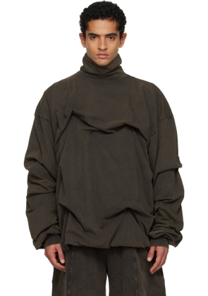 ALAINPAUL Brown Movement Turtleneck