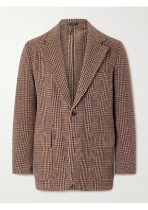 Drake's - Mk. VII Games Unstructured Prince of Wales Checked Virgin Wool Blazer - Men - Brown - UK/US 36