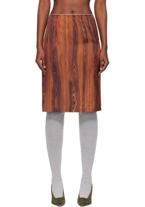 Julie Kegels Brown Sisley Slip Midi Skirt