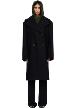 Dries Van Noten Black Wool Coat