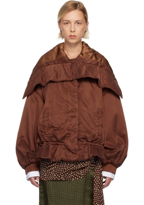 Dries Van Noten Orange Overdyed Short Parka
