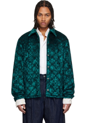 Dries Van Noten Navy Velvet Jacket