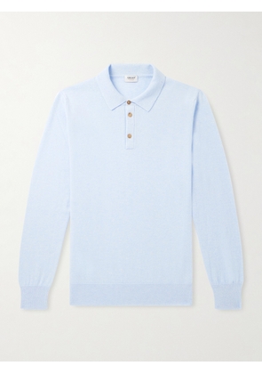 Ghiaia Cashmere - Cashmere Polo Shirt - Men - Blue - S