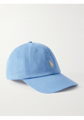 Polo Ralph Lauren - Logo-Embroidered Cotton-Twill Baseball Cap - Men - Blue