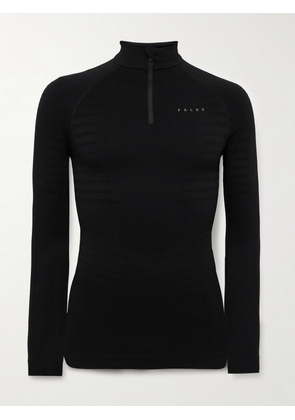 Falke - Half-Zip Ski Base Layer - Men - Black - S