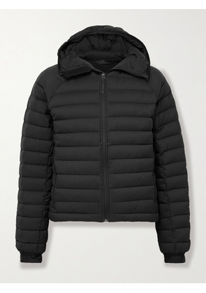 Aztech Mountain - Slim-Fit Stretch-Jersey Trimmed Quilted Shell Down Jacket - Men - Black - S