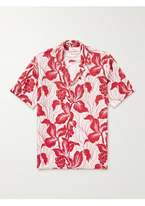 Orlebar Brown - Maitan Camp-Collar Floral-Print Linen Shirt - Men - Red - S