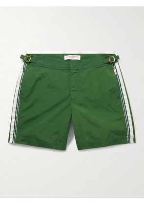 Orlebar Brown - Bulldog Straight-Leg Mid-Length Striped Recycled Swim Shorts - Men - Green - UK/US 28