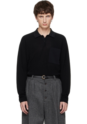 JACQUEMUS Black 'Le Polo Tricot' Polo