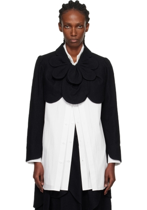 Noir Kei Ninomiya Black Flower Short Jacket