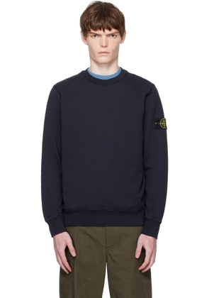 Stone Island Navy 6100060 Organic Cotton Fleece Sweatshirt