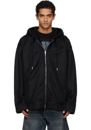 MASTERMIND WORLD Black Sheer Layered Zip-Up Jacket