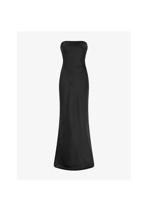 Womens Omnes Amdra Strapless Satin Maxi Dress
