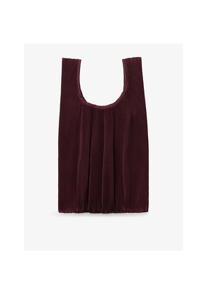 Pleated Baggu Woven Tote Bag