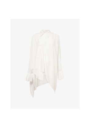 Womens Regulation Yohji Yamamoto Unbalance Draped Woven Blouse