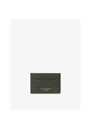 Womens Aspinal Of London Slim Logo-Embossed Leather Card Holder