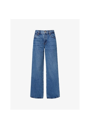 Womens Frame The Stroll Wide-Leg Denim Jeans