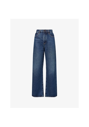 Womens Frame The Loose Wide-Leg Denim Jeans