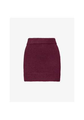 Womens The Couture Club Emblem Slim-Fit Knitted Mini Skirt