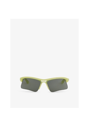 Mens Pleasures x Boiler Room Active Irregular-Frame Acetate Sunglasses