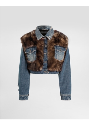 Dolce & Gabbana Denim Jacket - Woman Denim And Jeans Multi-colored 40